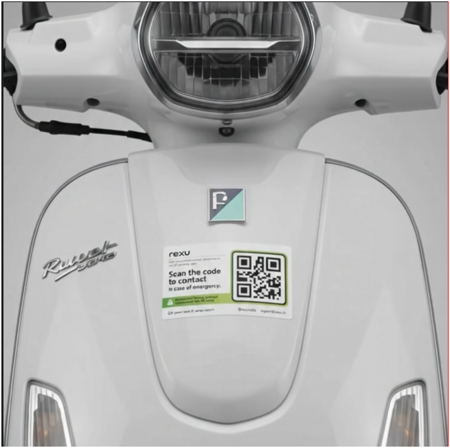 Scooter QR Safety Sticker